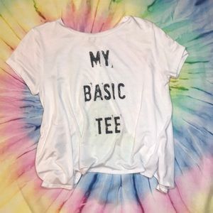 ☁️Flowy White Open Back Tee